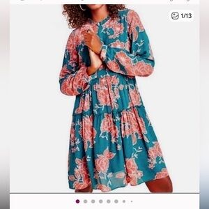 Anthropologie Maeve Esther Floral Tiered Mini Dress